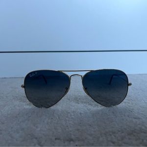 Ray-Ban Polarized Aviators in Blue Gradient
